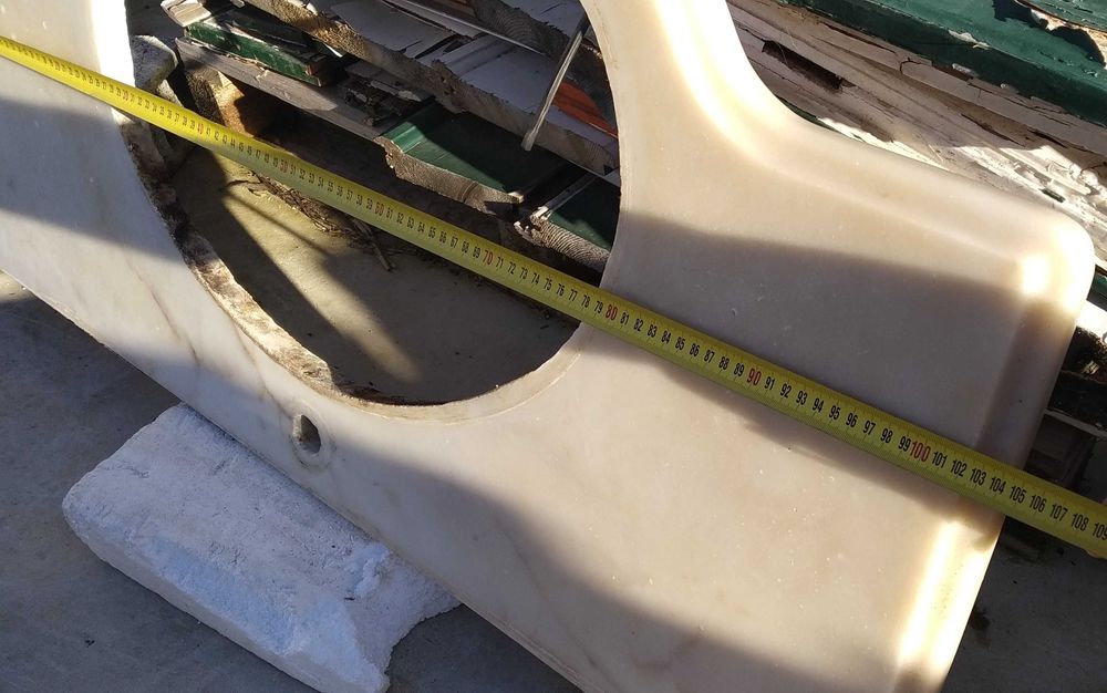 Pedra lavatório em mármore com pia lavatório