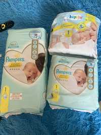 Підгузки pampers premium, lupilu