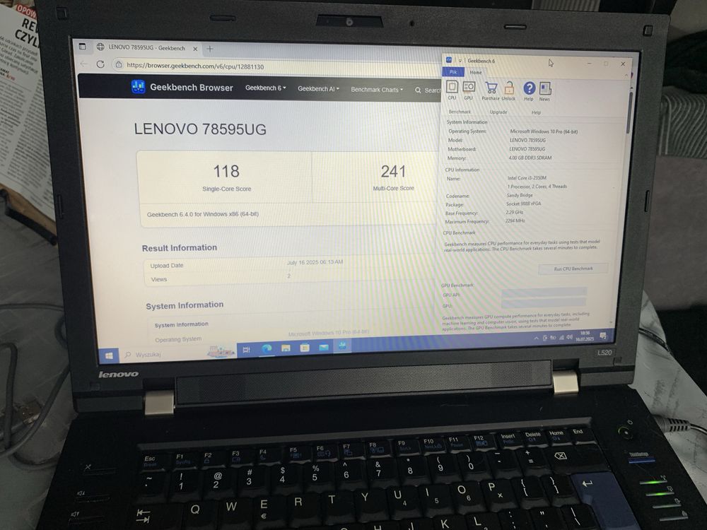 Lenovo thinkpad l520
