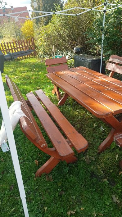 Meble ogrodowe lite drewno