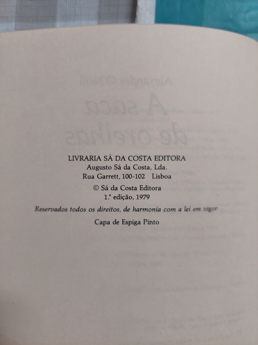 Livro de Alexandre O'Neill 'A saca de Orelhas' - 1a Edição
