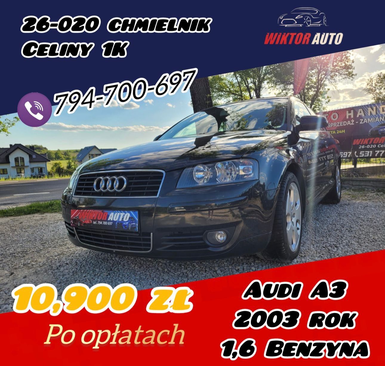 Audi A3*2003 rok*1,6 B*Klimatronic*Po opłatach*Raty*Zamiana