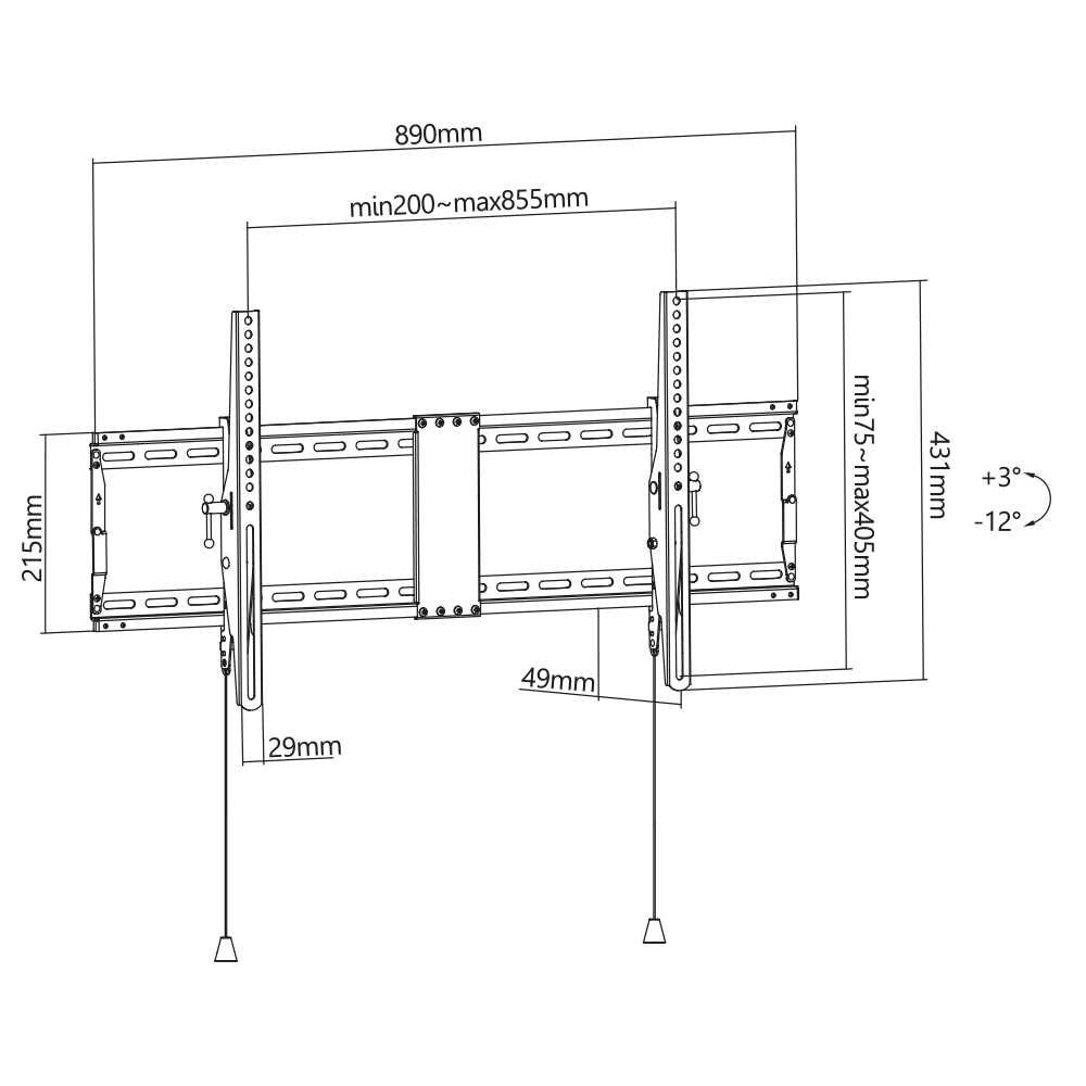 43"-90" Кронштейн для тв UniBracket BZ01-81 Крепление для телевизора