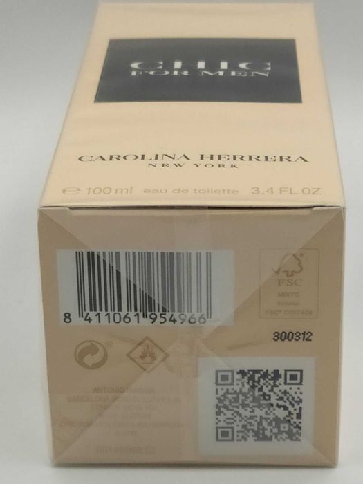 Carolina Herrera Chic for men edt 100 мл Оригинал