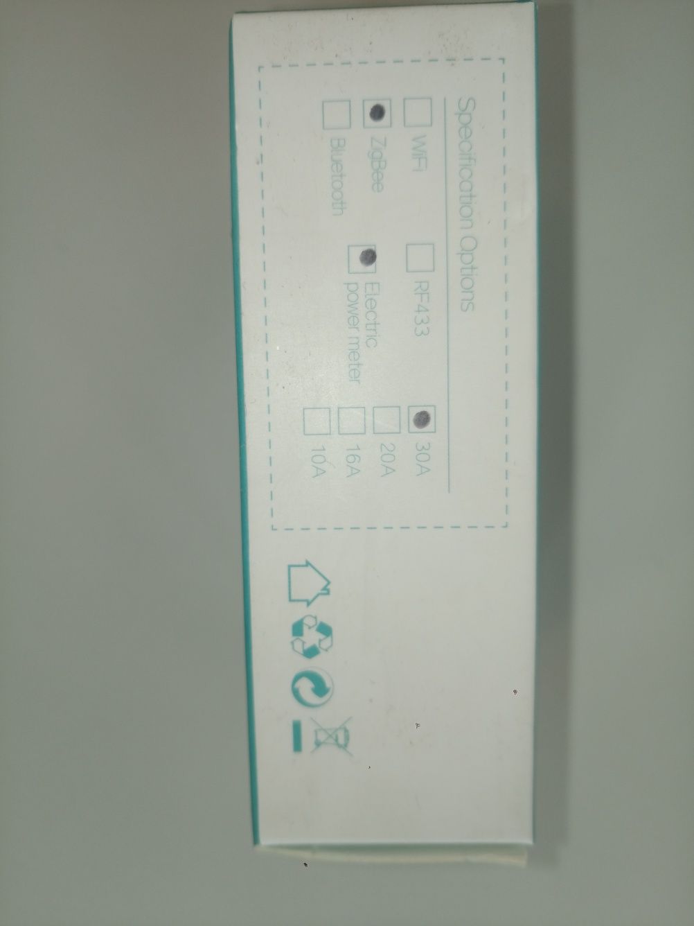 Zigbee силове реле з енергомоніторингом 30А (Tuya smart)
