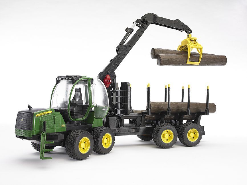 Лісовоз Bruder John Deere 1210E з маніпулятором та колодами, 02133