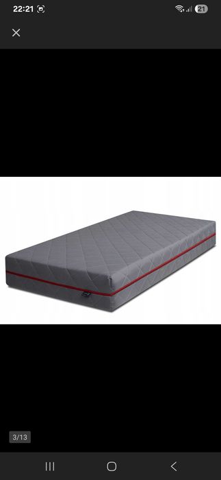 Materac 150x200 kieszonkowy KOKOS masujący GREY 24cm pocket MAX