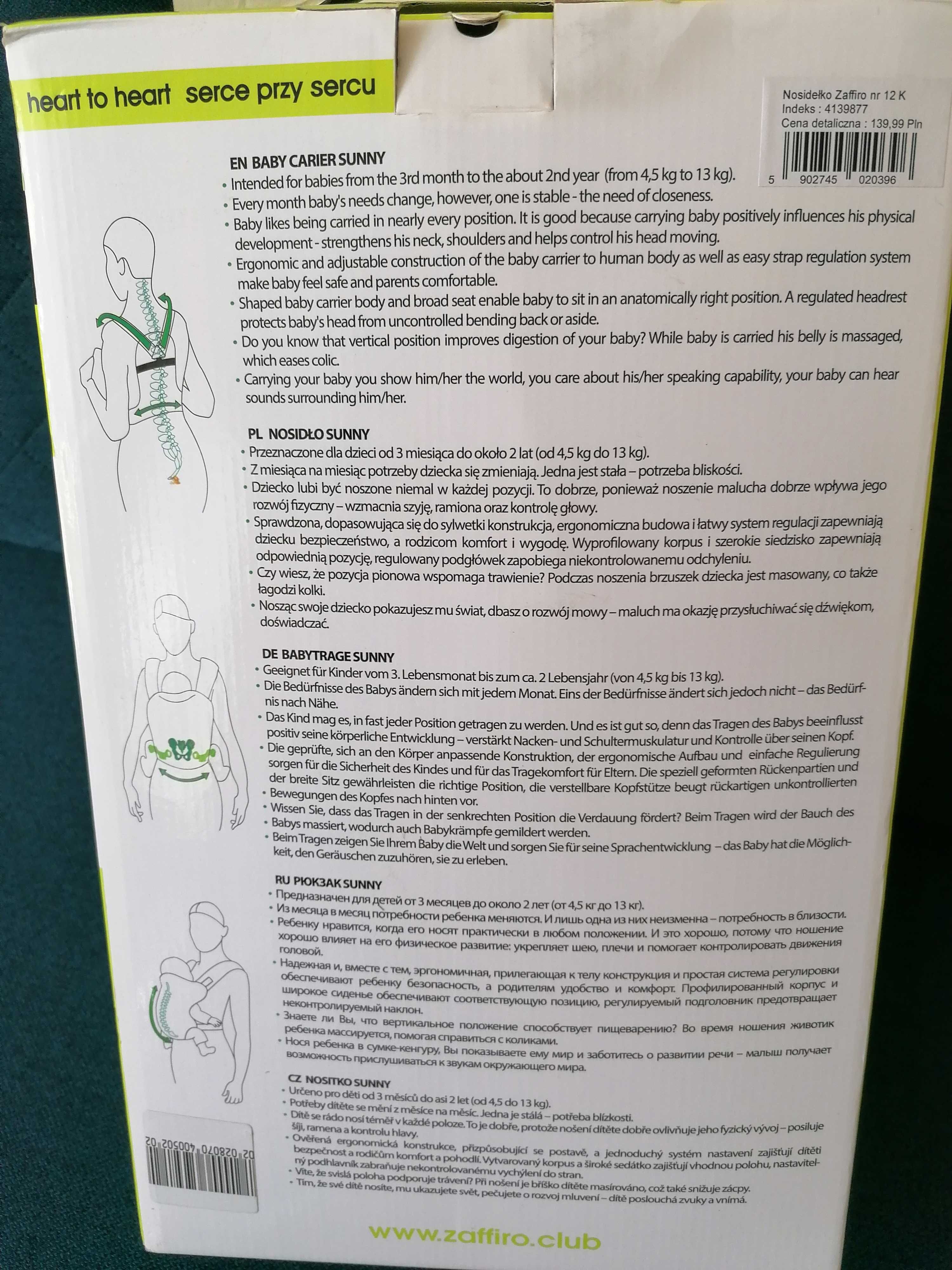 nowe nosidło Womar Zaffiro