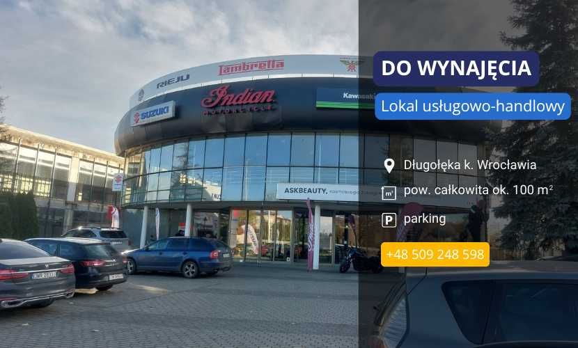 Wynajem lokalu użytkowego 100 m² – Długołęka, ul. Wrocławska 40