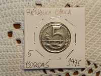 República Checa - moeda de 5 coroas de 1995