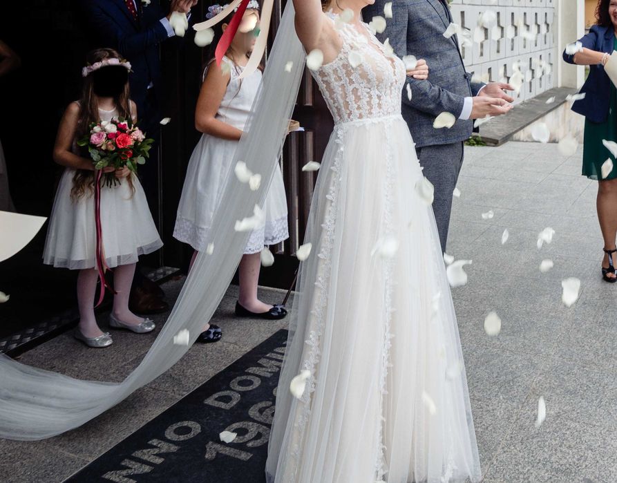 SUKNIA ŚLUBNA boho rustykalna r.36/38+WELON Elizabeth Passion 4420 ORG