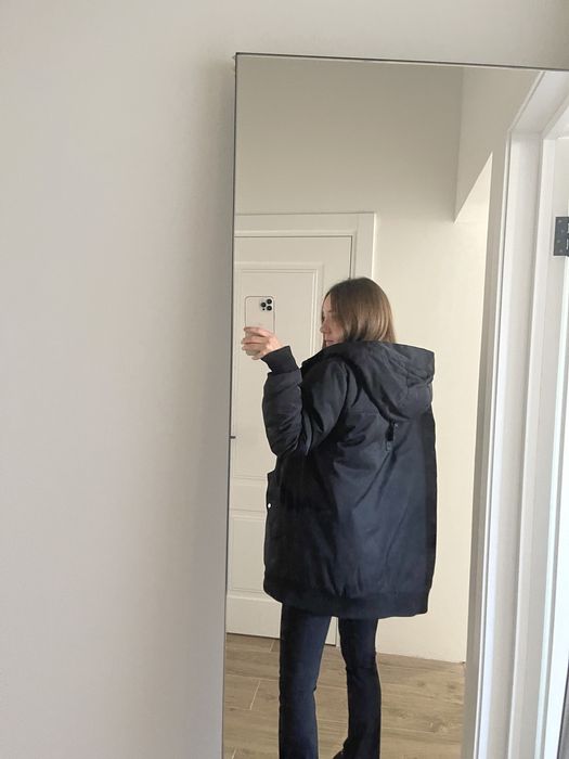 Парка пуховик Zara trafaluc чорного кольору