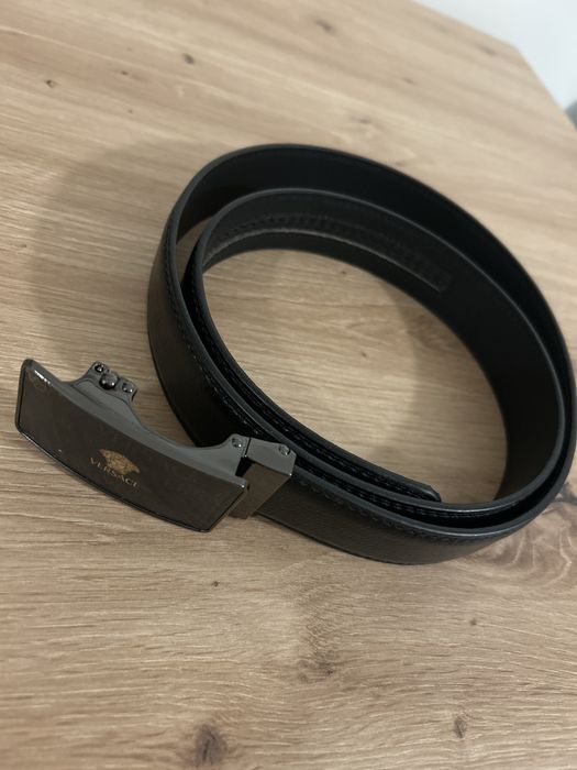 Czarny pasek męski 120cm