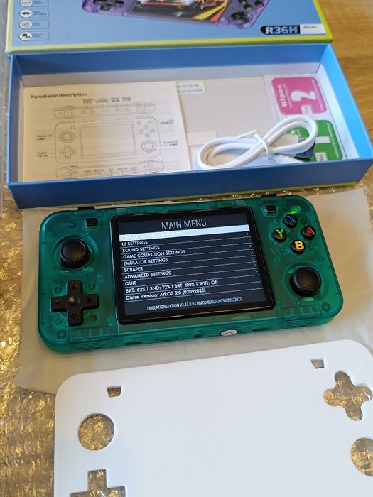 Konsola przenośna R36H Zielona 15tys gier Gameboy Pegasus NDS PS1 NOWA