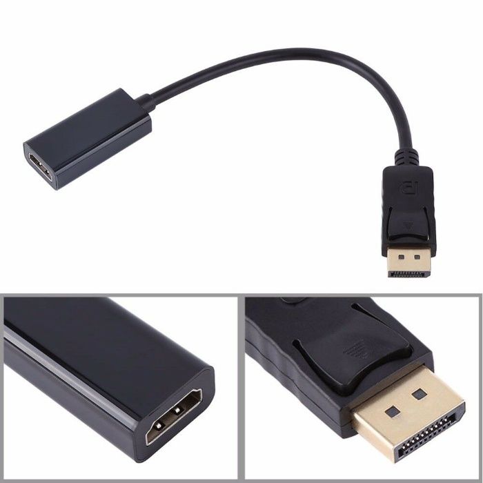 Cabo Adaptador DisplayPort p/ HDMI M/F - NOVO!