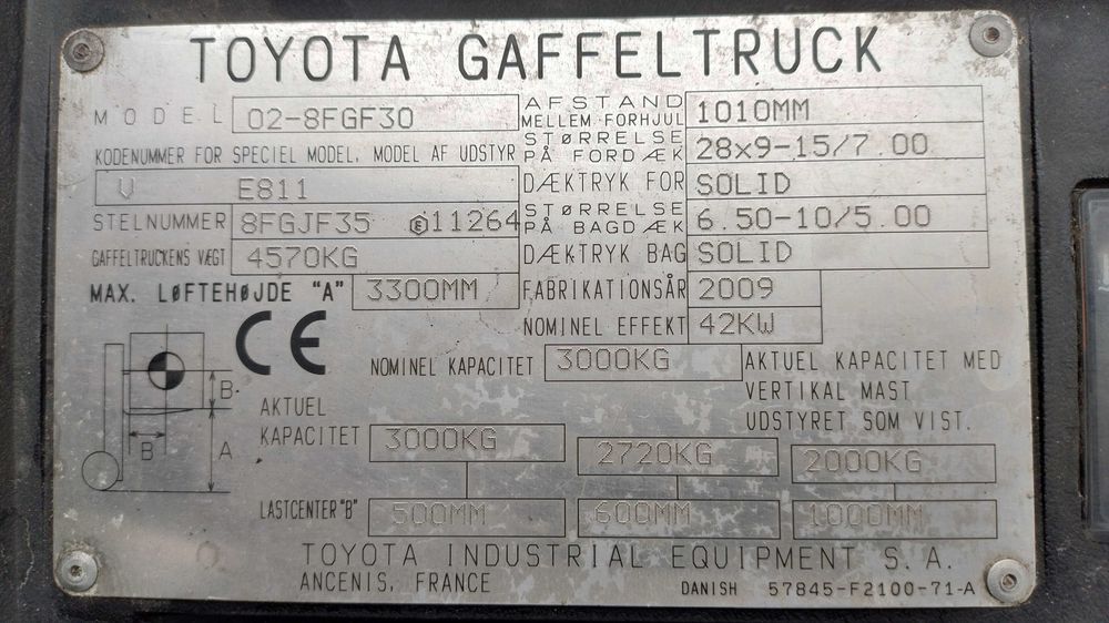 Wózek Widłowy Toyota 8 FGF 30