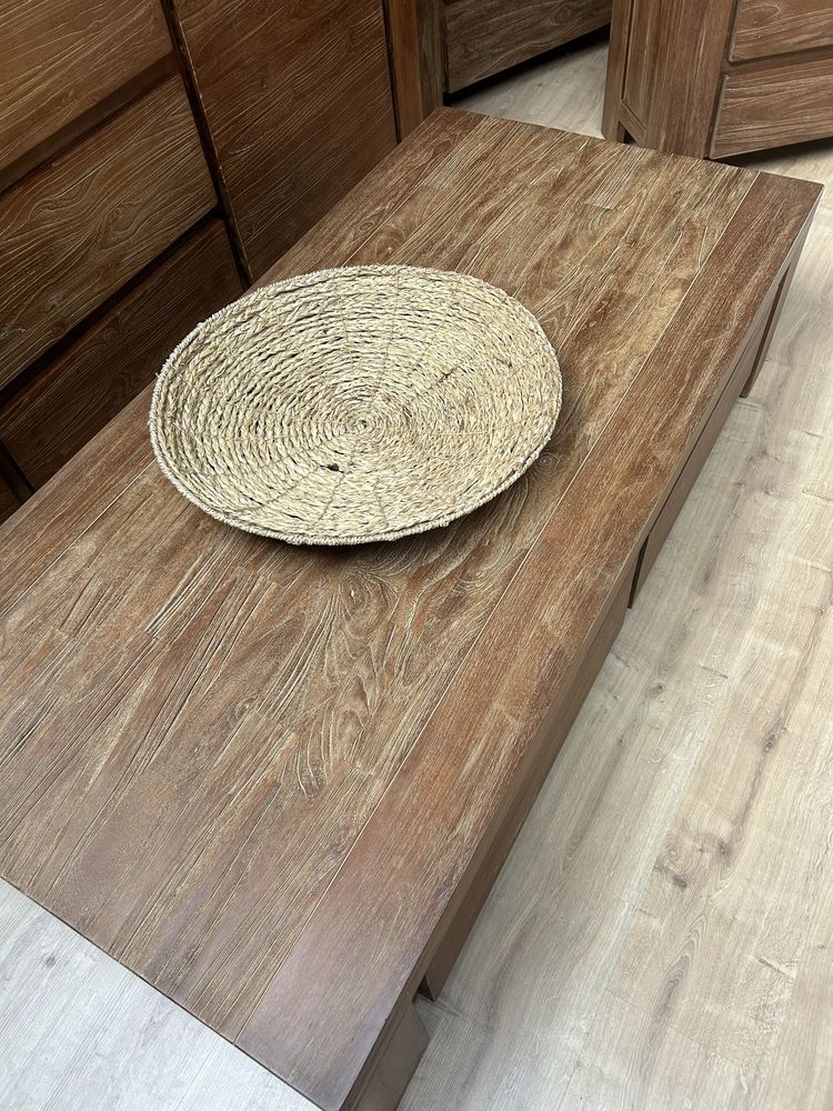 Ława kawowa drewniana z szufladami nowoczesna prosta