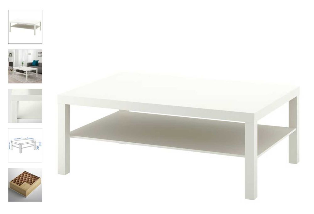 Mesa de centro IKEA Lack branca 118x78 cm - Pouco uso