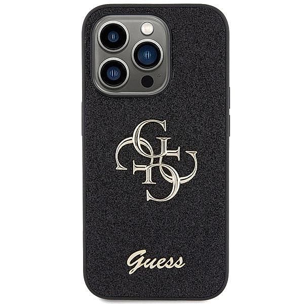 Etui Guess Glitter Script Big 4G na iPhone 15 Pro - czarne