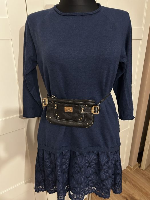 Sukienka tunika z welny merino