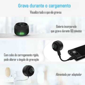 Micro câmara Vigilância » FullHD » WIFI » visão noturna