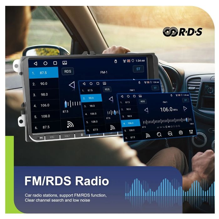 Rádio 9 Polegadas Seat Skoda  Volkswagen 4/64GB Carplay GPS wifi BT