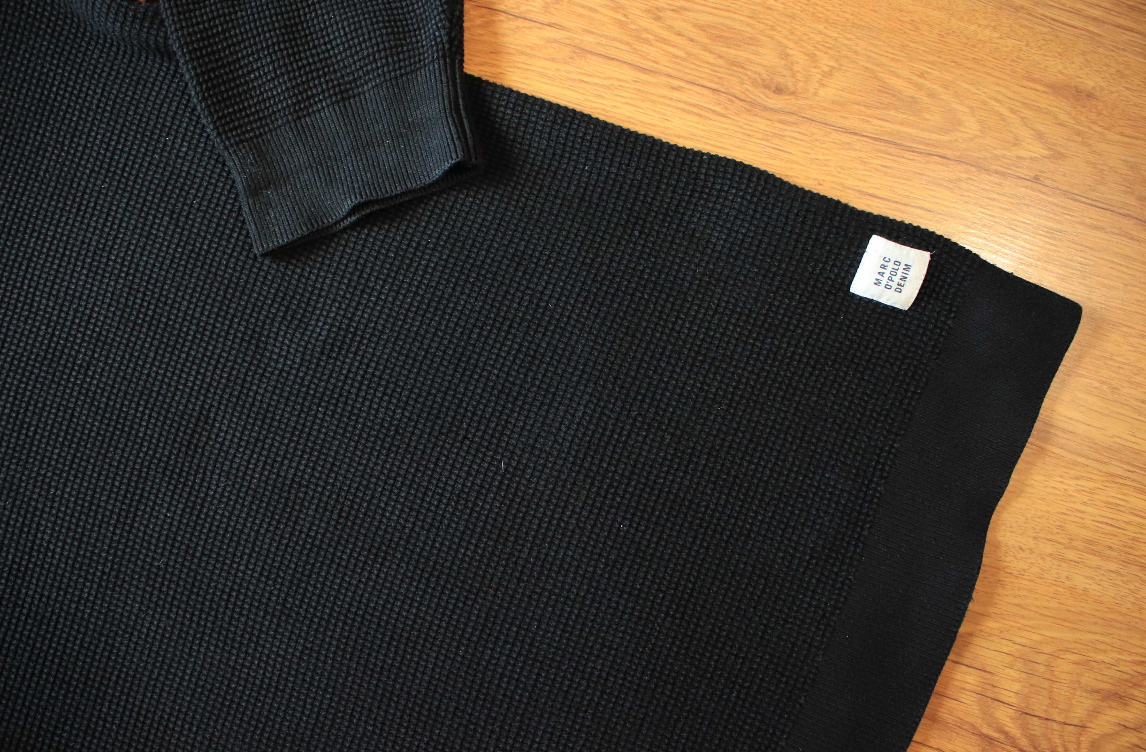 Sweter Marc O'Polo czarny r. XXL męski bawełniany dł. rękaw elegancki