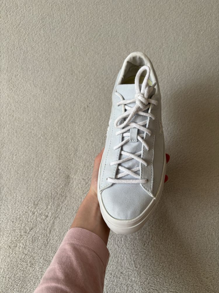 Turkusowe tenisowki na platformie Converse r.39