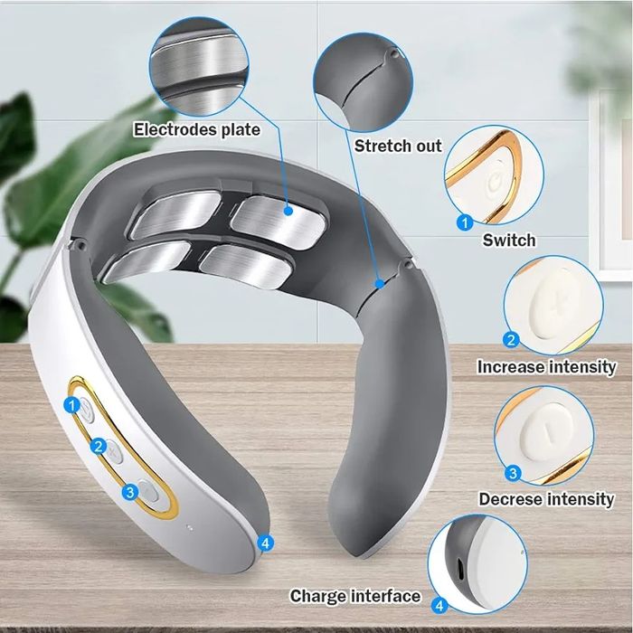 Elektrostymulator masażer szyi jt-809 z funkcją ogrzewania