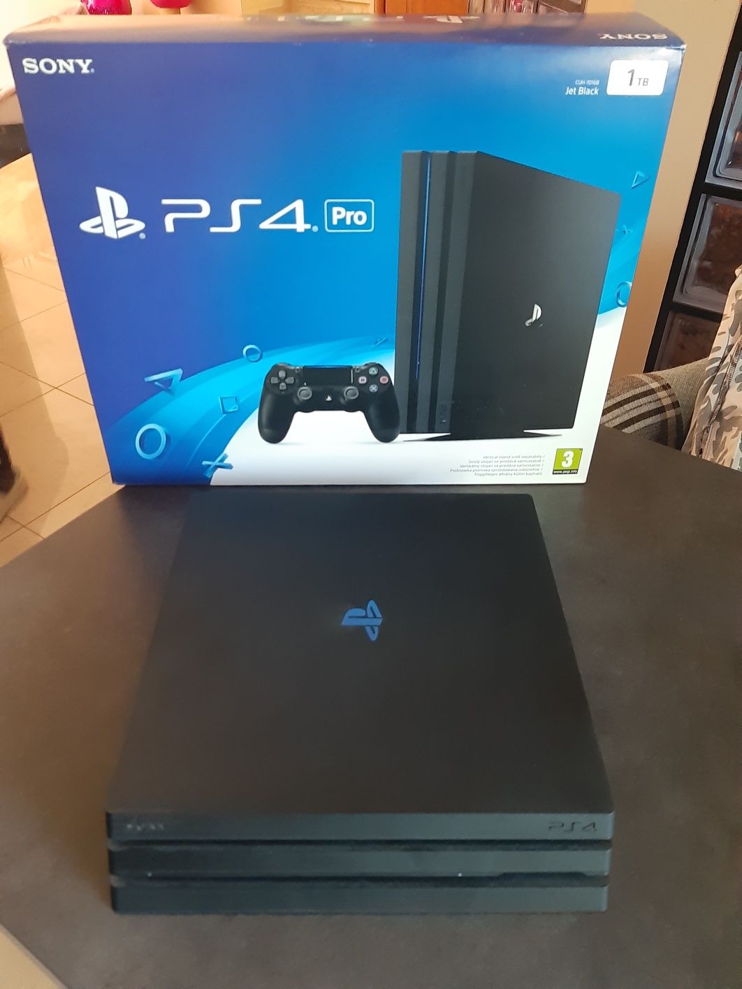 Ps4 Pro PS4 1TB pudełko Play station zadbany czarny limited kolekcja