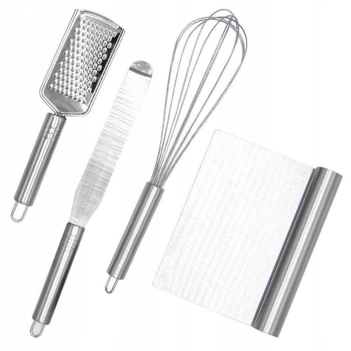 zestaw do pieczenia ciasta tortu stalowy 8el.