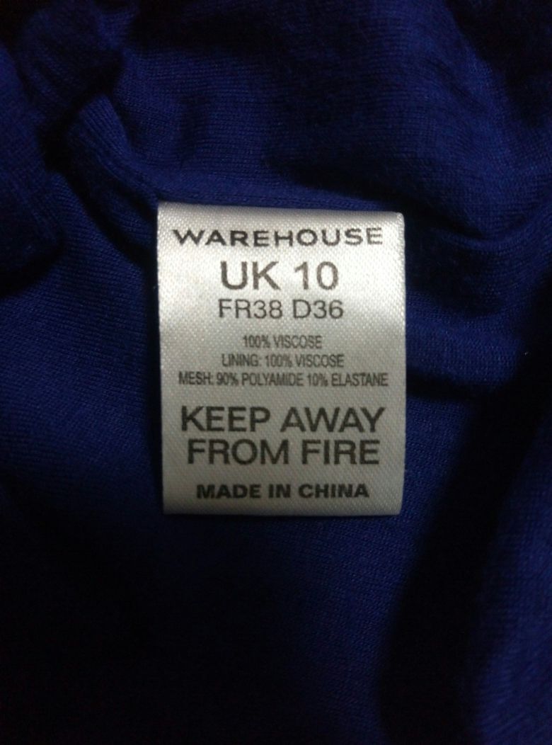 Синее стильное платье Warehouse, размер S