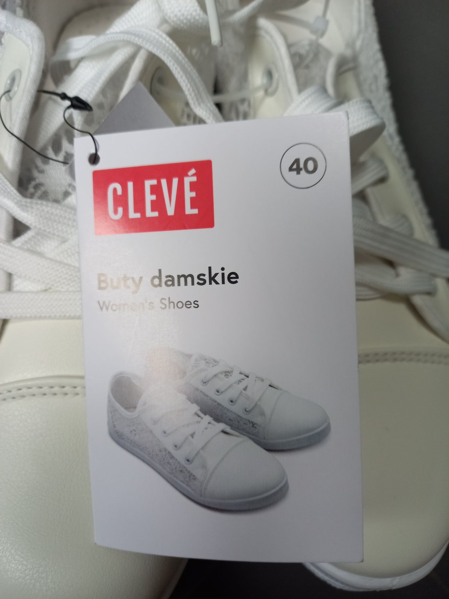 Trampki damskie białe cleve rozmiar 40