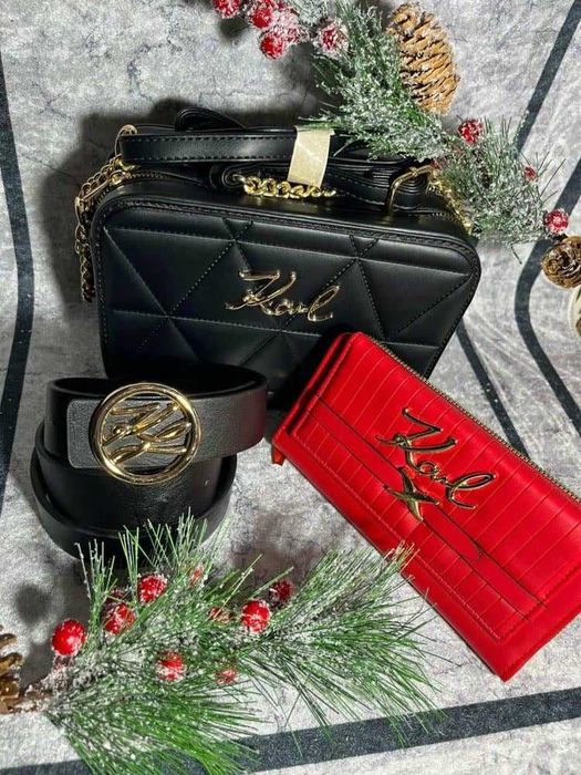 Nowy Zestaw Prezentowy Damski Torebka,Portfel,Pasek różne modele.