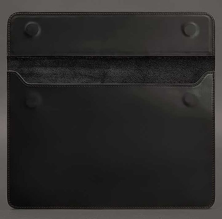 Шкіряний ЧОХОЛ-КОНВЕРТ чорний на MACBOOK AIR/PRO 13'' на магнитах