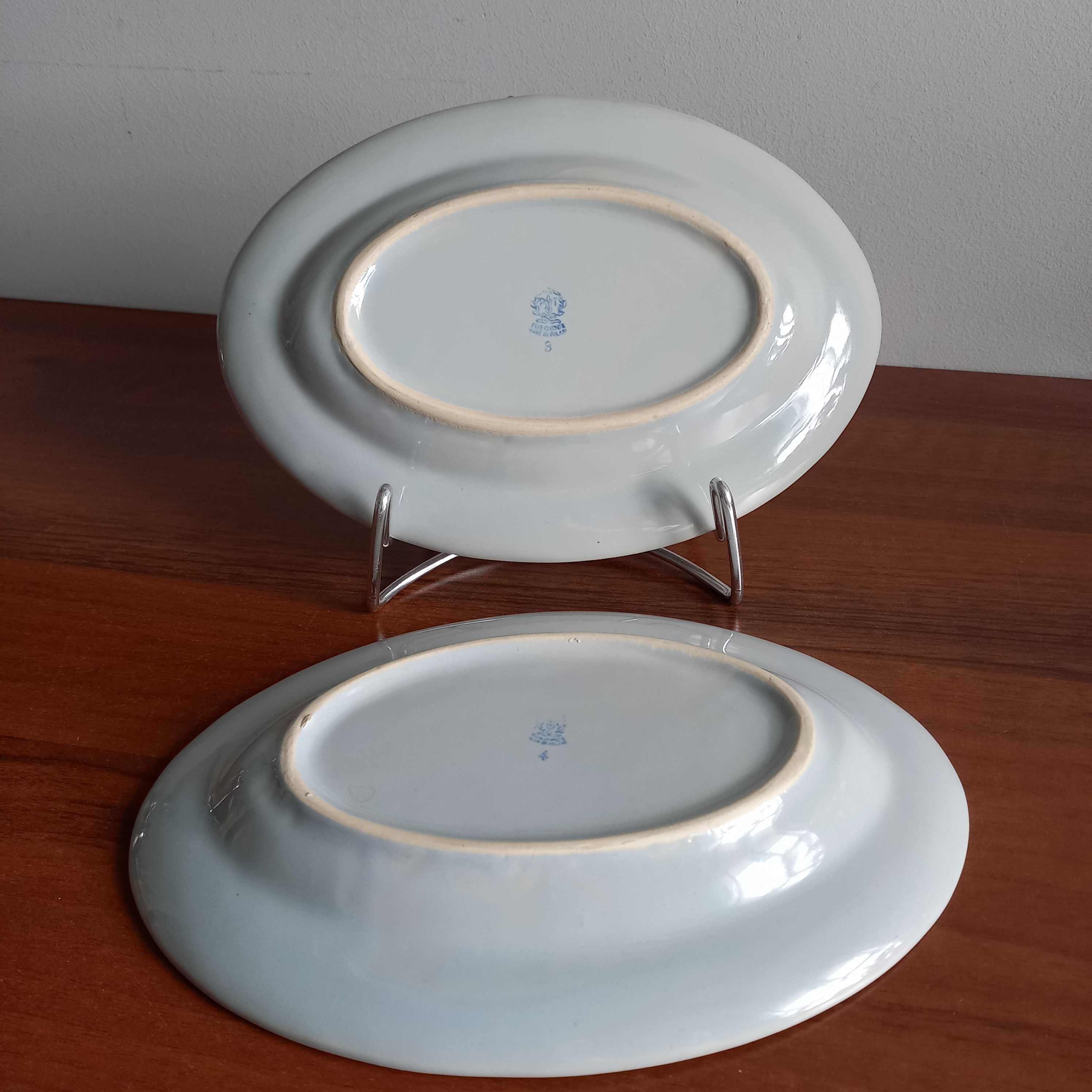 Półmiski Porcelit Tułowice stare ręcznie malowane.