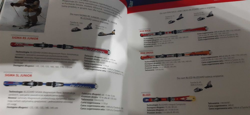 stary katalog sprzętu narciarskiego Blizzard 2004/2005