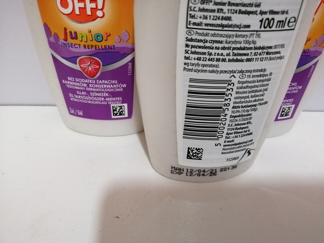 OFF! JUNIOR Żel dla dzieci przeciw komarom 100 ml.