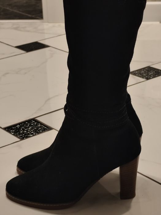 Взуття зимове жіноче з натуральною цегейкою на підборах