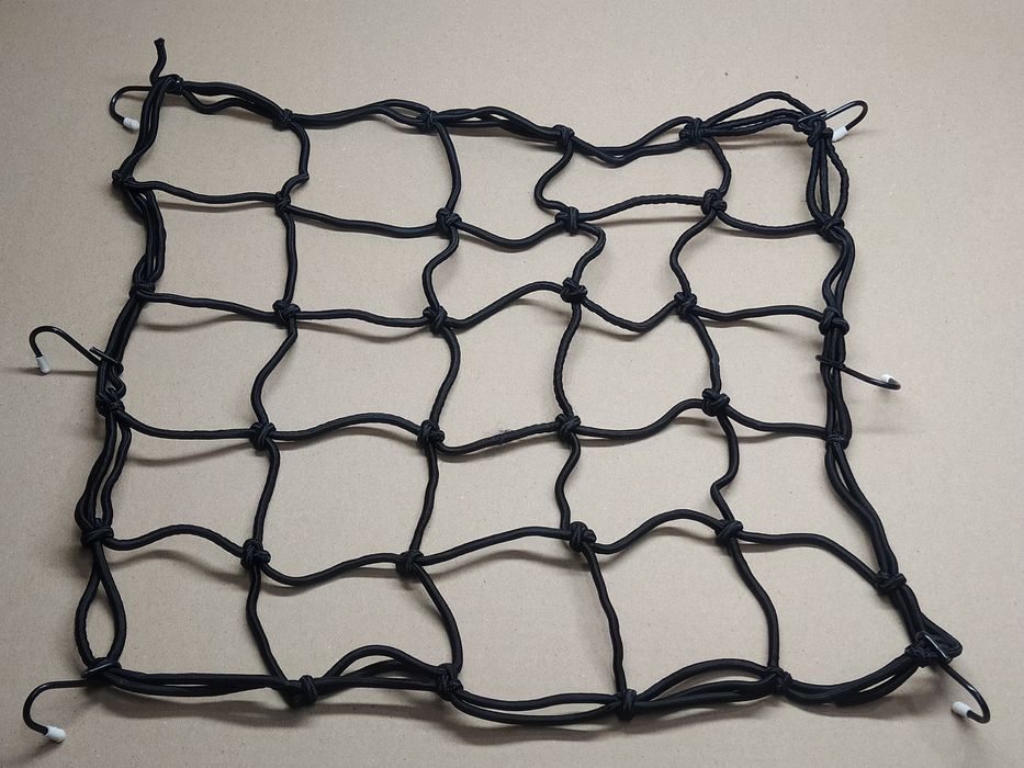 Сетка багажника мото ПАУК чёрная красная