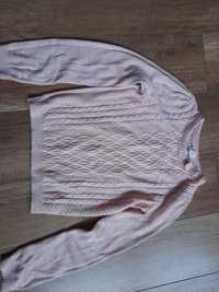 Sweterek HM dla dziewczynki ze złotymi nitkami 122-128