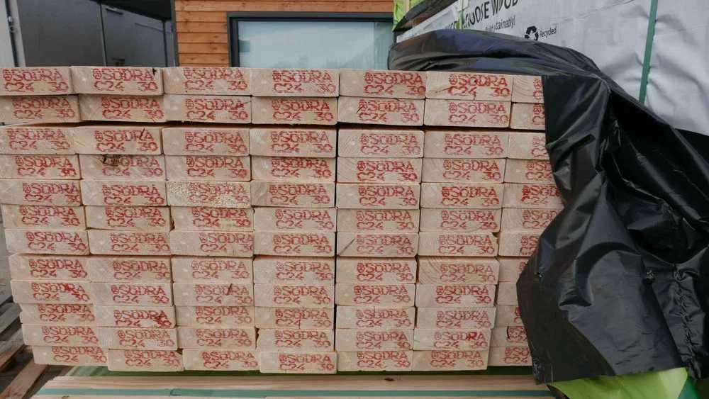 Kantówka, drewno konstrukcyjne świerk C24 45x220mm Södra TANIO DOSTAWA