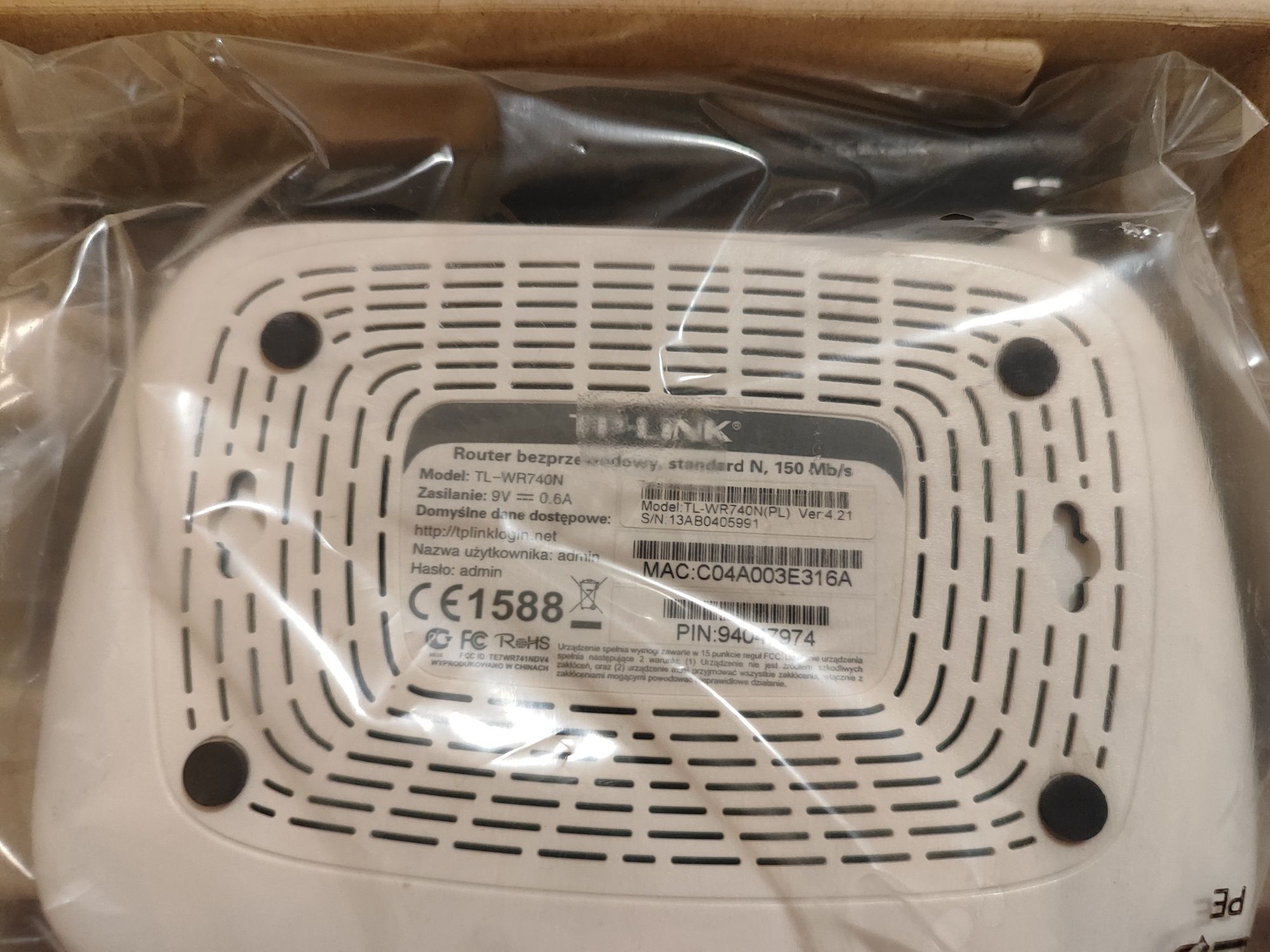 Bezprzewodowy router TP-Link TL-WR740N standard N, 150Mb/s