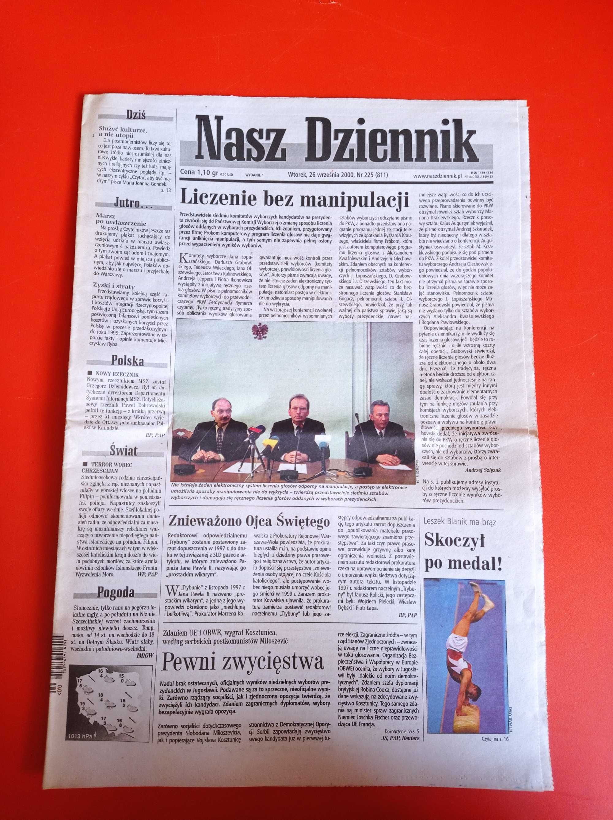 Nasz Dziennik, nr 225/2000, 26 września 2000, Leszek Blanik