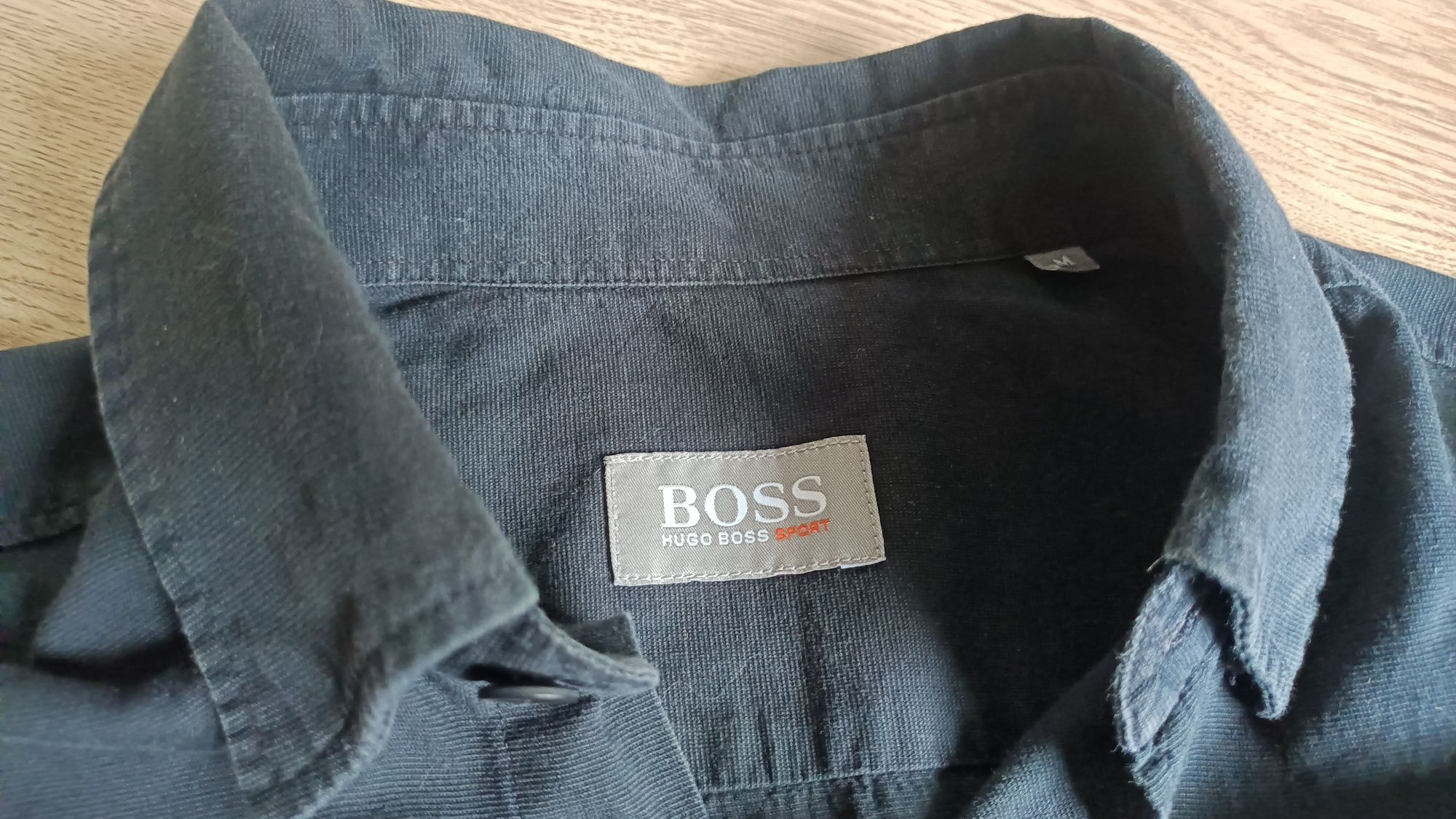 Koszula HUGO BOSS Męska Czarna roz M z długim rękawem Sport