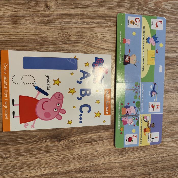 Zestaw książka pisanie liter zmazywalne Peppa alfabet