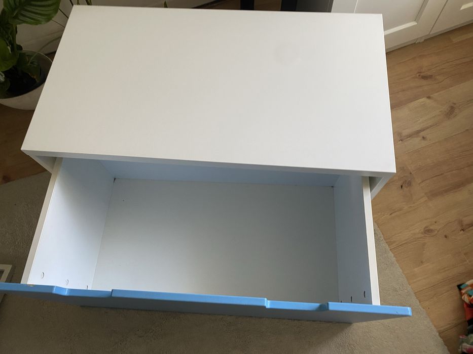 Pudło skrzynia na zabawki do przechowywania siedzisko z poduchą ikea