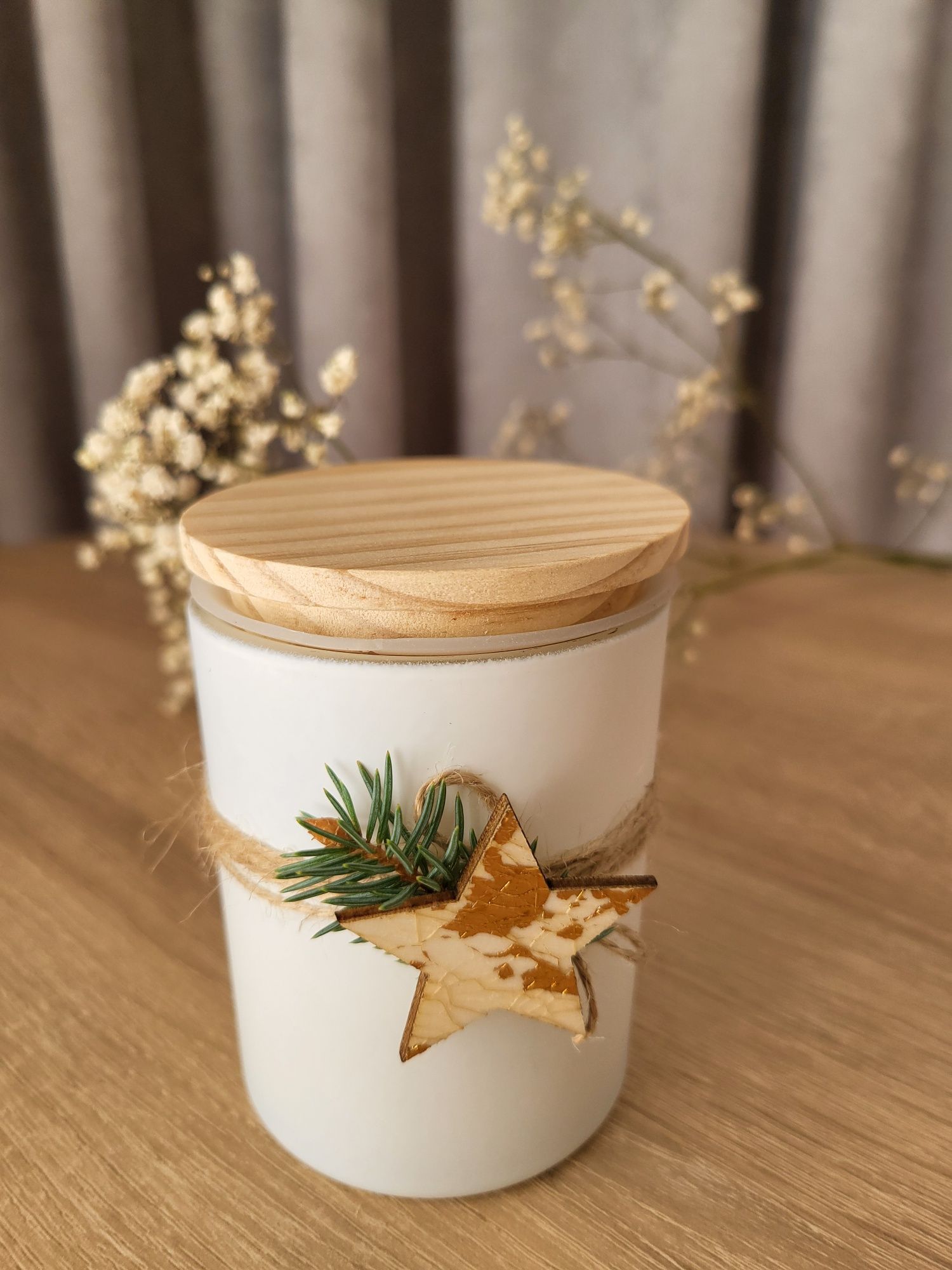 Zestaw 3 świec sojowych prezent hand made w szkle z pokrywką