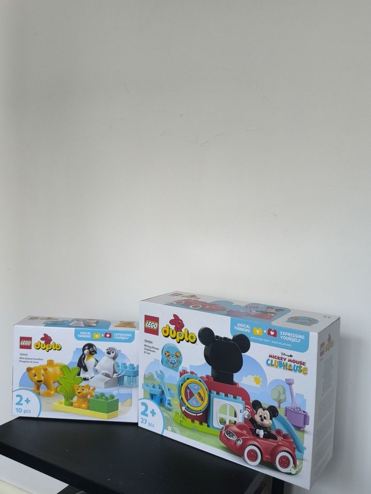 Zestaw klocków LEGO Duplo Rodziny dzikich zwierząt: pingwiny i lwy (10