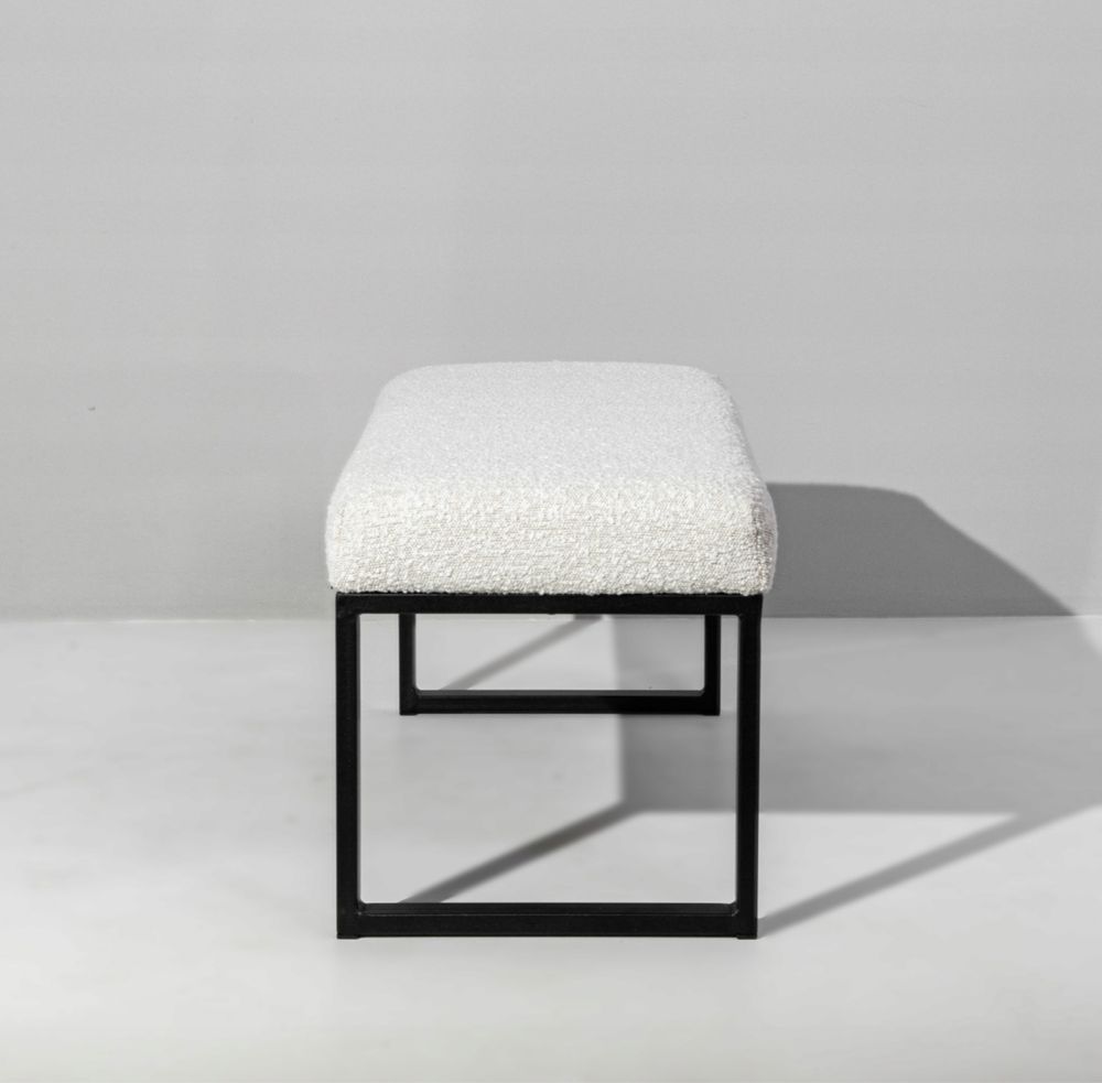 Ławka Klara Boucle Loft tapicerowana 70x40  NA WYMIAR-PERSONALIZACJA